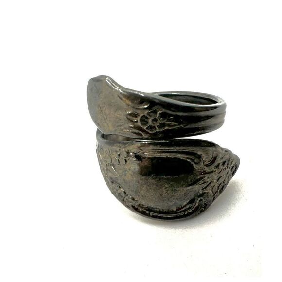 Oneida William Rogers Silver tone  adjustable spoon ring - Picture 7 of 10